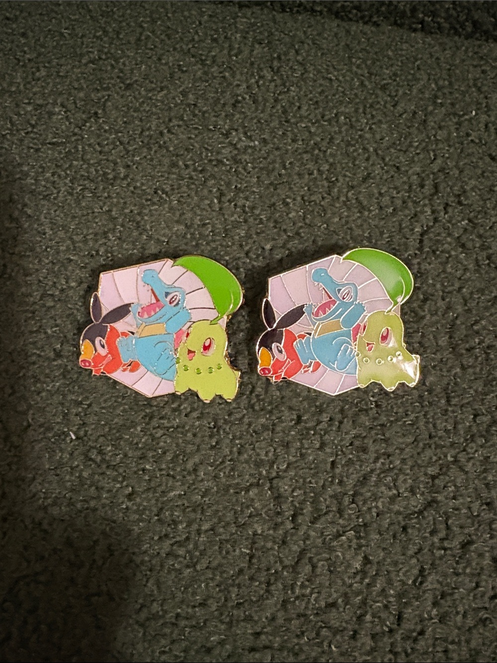 Cute Pokemon Trio Enamel Pin Set - Green, Blue, Pink